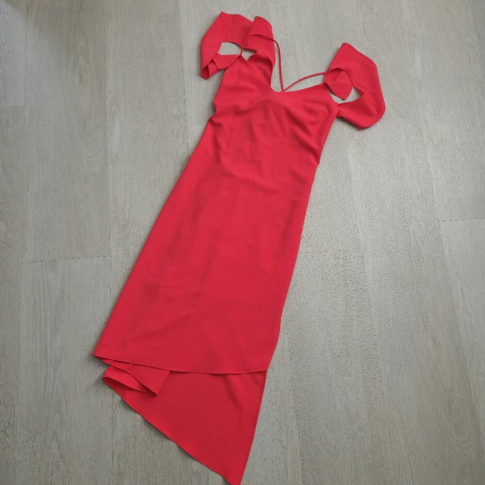 Red Orange Cocktail Dress